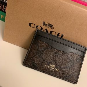 Coach leather card case